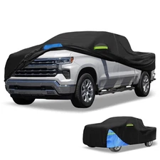 Car Cover All Weather for Chevrolet Silverado 210D with Left Zippers