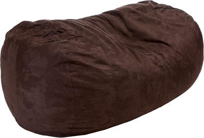 David 8ft Suede Bean Bag in French Roast Brown by Christopher Knight Home
