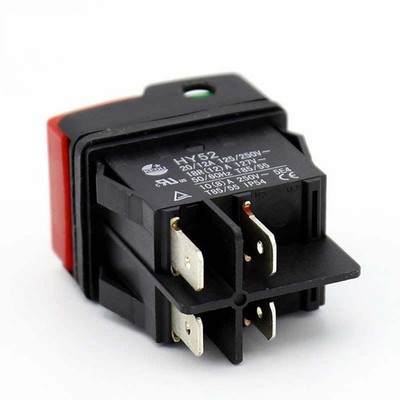 1PC  ON OFF 125V 20A 4 Pins HY52 Industrial Pushbutton Switches for Power Tools