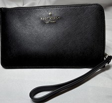 Kate Spade New York Lucy Pebbled Leather Medium Wristlet Black New