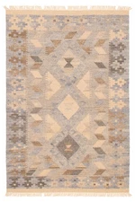 Vintage Hand Woven Traditional Kilim Rug 5'1" x 7'10" Oriental Wool Carpet