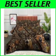 Deer Bedding Set Full Size - Woodland Camo Comforter