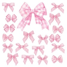 19 Pcs Large Coquette Bows Stickers 2 Sheets Coquette Room Decor Stickers Pin...
