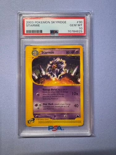 2003 Pokemon Skyridge Starmie 30/144 PSA 10 GEM MINT Non-Holo