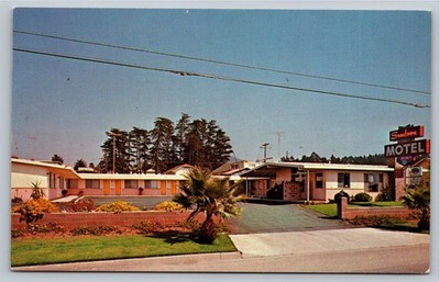Vintage Sundown Motel Morro Bay California Postcard J.V. Woolcott