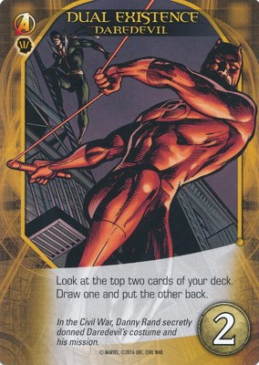 DAREDEVIL Upper Deck Marvel Legendary DUAL EXISTENCE | eBay