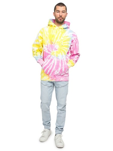 Men's Fleece Mineral Wash Tie Dye Pullover Hoodie Sweatshirts Unisex 13107 - Picture 6 of 34