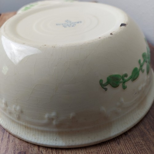 VTG Homer Laughlin Casserole Bowl Oven Serve with Lid, Ivory & Green Flowers - Picture 8 of 14
