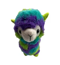 Peek-A-Boo Toys 12” Rainbow Alpaca Llama Soft Plush Stuffed Animal Green Purple