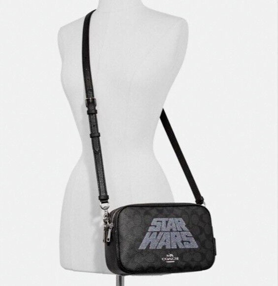 NWT Coach Star Wars Jes Coated Canvas & Black Leather Crossbody