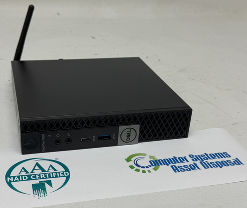 Mini PC Dell Optiplex 5070 Tiny - I7-9700T 16Go RAM 500Go SSD W11 Pro