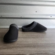 HomeIdeas Men's House Woolen Fabric Memory Foam Slippers - Size Small 7-8