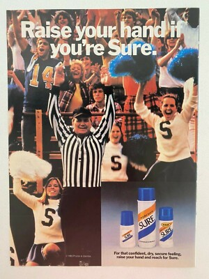 Sure Procter & Gamble Vintage 1985 Print Ad