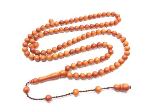 99 Darkening German Fiber Prayer Beads, Alman Dua Tesbih Namaz Dhikr Misbaha 842 - Picture 6 of 12