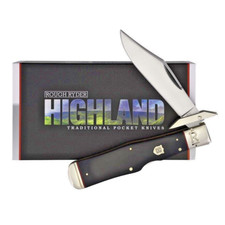 Highland Swing guard Pocket Knife Micarta Handle Cheetah Style Rough Ryder