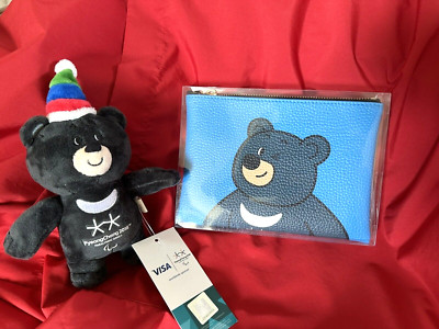NWT! 2018 PyeongChang Paralympic Winter Games BLUE ZIP POUCH BAG + BANDABI BEAR