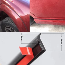 5M Slanted T Seal Strip Rubber Car Bumper Fender Trim Molding Weatherstrip Black
