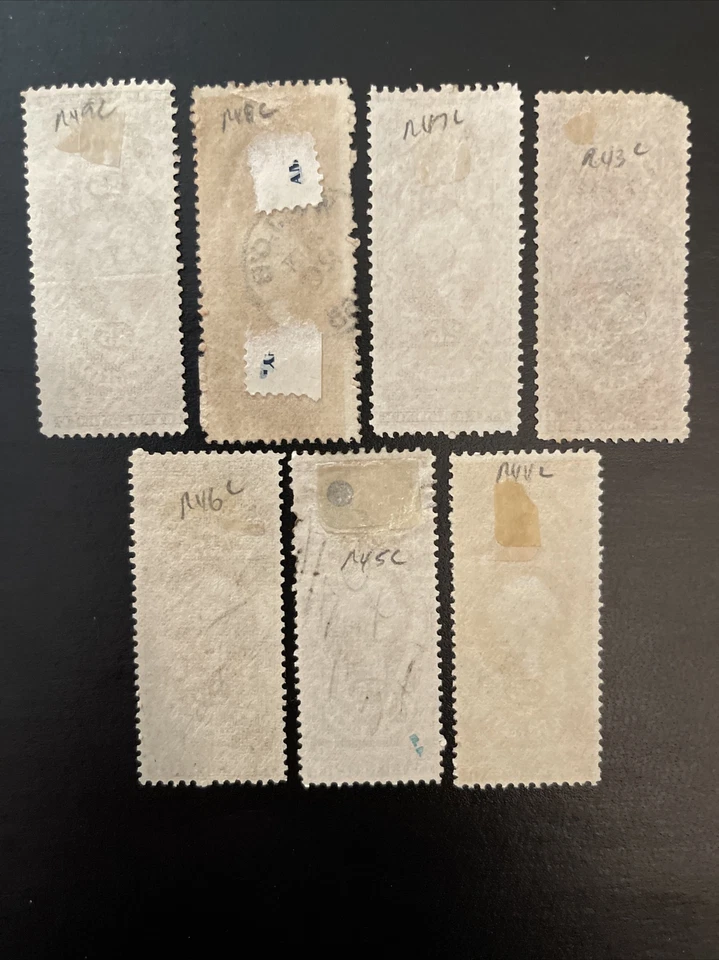 US Stamp Revenues # R43c-R49c..1862-71…25c Used NG - Image 2 of 2