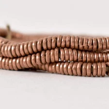 Copper Ethiopian Heishi Beads