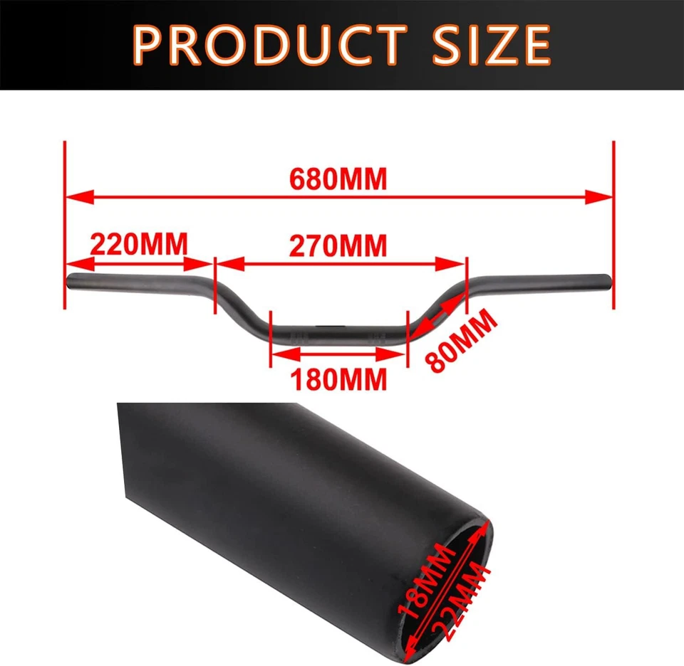 Motorcycle Handlebar 7/8" Handle Bars For Honda CB 250 450 650 700 750 Nighthawk - Image 4 of 4