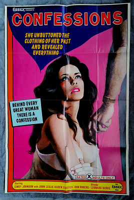 Confessions Movie Poster SEXPLOITATION John Leslie KRISTINE HELLER Dory Devon 77