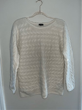 Talbots Women s Wool Blend Cream Sweater Large
