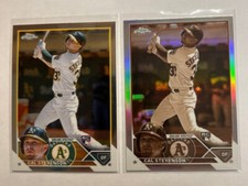 2023 Topps Chrome Cal Stevenson R/C (2 Card Lot) Base & Sepia