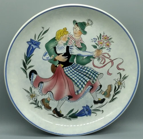Vintage Waechtersbach 12" Ceramic Platter German Dancers