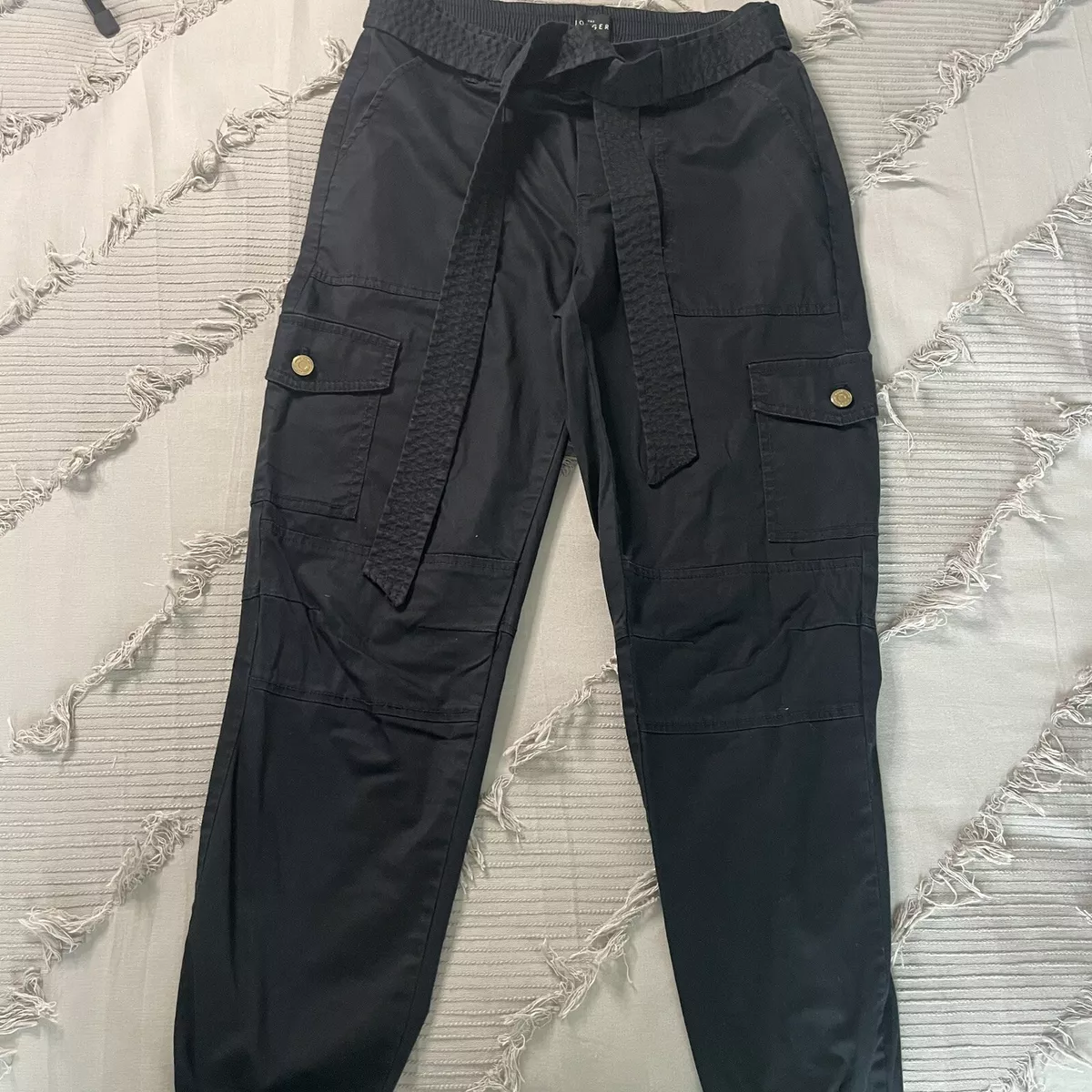 White House Black Market WHBM The Jogger Black Pants Size 2 Pull On Womens