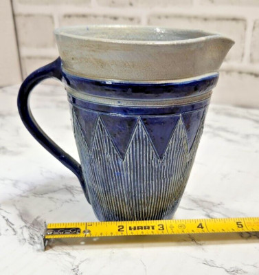 VTG Gres De La Roche Small Stoneware Creamer 1900-1950's Handmade Jos Kalb RARE