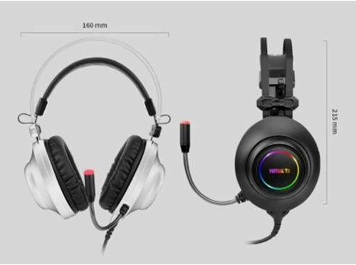 ABKO Hacker N550 RGB LED Gaming Stereo Headset Wired Gaming Bass Over-Ear Headph - Photo 7/7