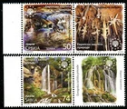 1276 SERBIA 2018 - European Nature Protection - Waterfalls - Cave -MNH Set+Label