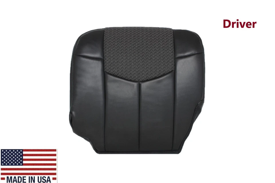 Fundas de asiento de cuero real de repuesto para Chevy Avalanche 2002 en gris oscuro Foto 3 de 4