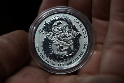 2020 Canada Dragon Queen Elizabeth II 1oz 9999 FINE Silver coin $5