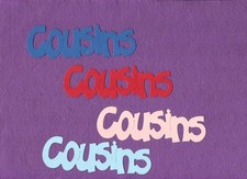 COUSINS die cuts scrapbook cards