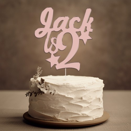 Cake Topper Personalised Happy Birthday Acrylic Custom Colour Any Name & Age - Picture 4 of 10