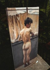 Rudolf Bem Male Nude Realism Art  Giclée Prints Fine canvas