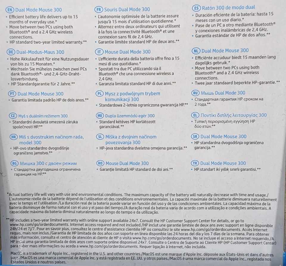 HP Dual Mode Black Mouse 300 brand new - Image 3 of 4