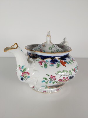 Antike Minton ''Poonah'' Muster Nr.5898 Teekanne (nur zu Ausstellungszwecken)
