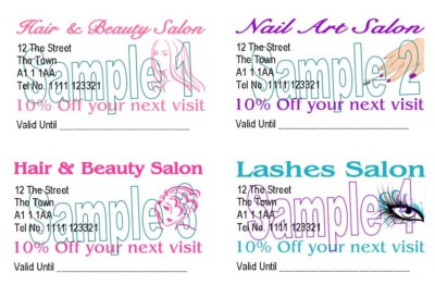 HAARNAGEL BEAUTY WIMPERN MOBILE KUNDENRABATT KARTEN PERSONALISIERT
