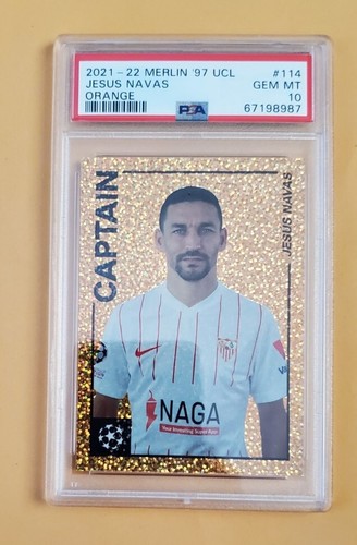 2021-22 Merlin '97 UCL Arancione 1/5 Jesus Nava #114 PSA 10 GEMME MT 1a Stampa POP 1 - Foto 3 di 6