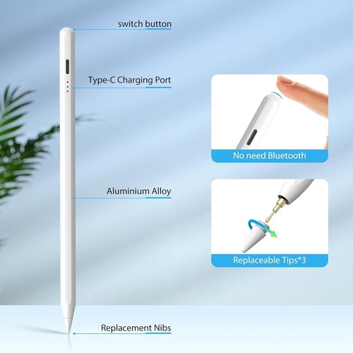 For Apple Pencil 2nd Generation Stylus Pen for iPad/iPad Air/iPad Pro/iPad mini - Picture 4 of 19