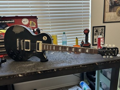 Modded Epiphone Les Paul guitar