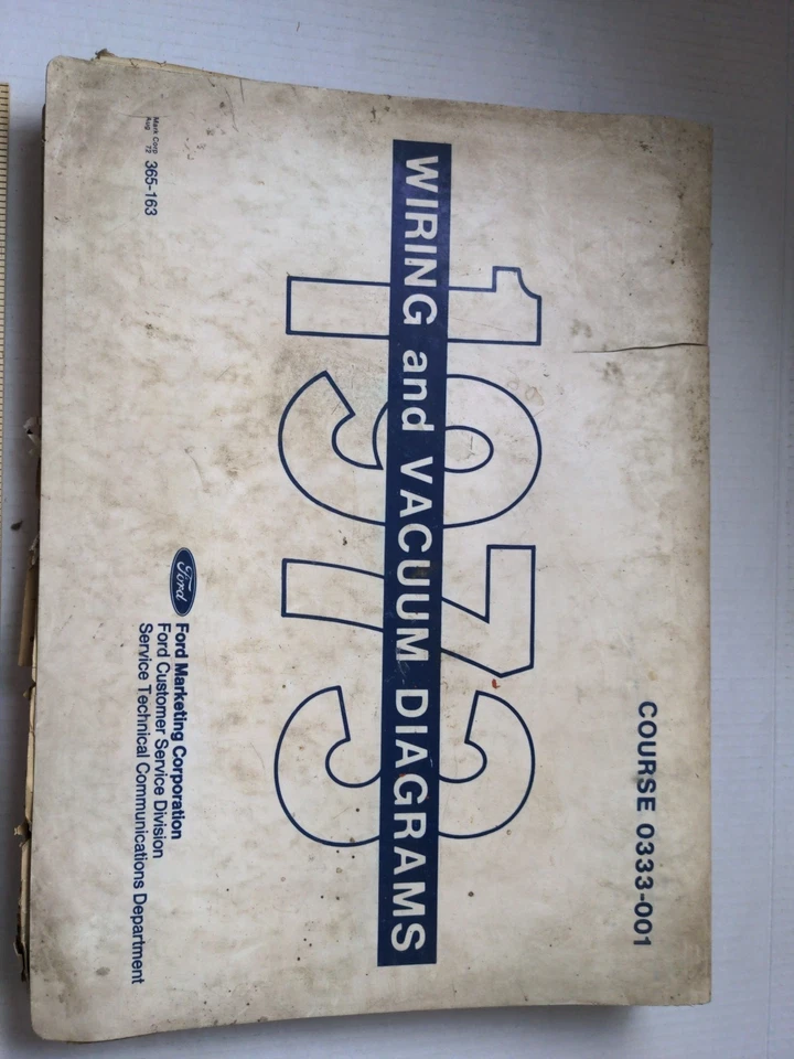 Libro de diagramas de cableado Ford 1973 OEM Mustang Cougar Torino Lincoln Bronco Binder  Foto 2 de 4