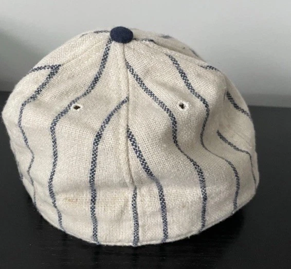 Vintage 80s American Needle MLB New York Yankees Pin Stripe Fitted Hat 7 3/8 - Image 2 of 4