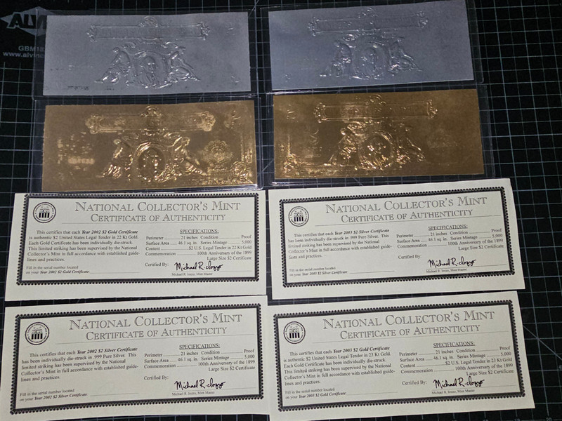 National Collector's Mint 2002 & 2003 Gold and Silver
