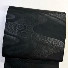 Obi Kimono Nagoya tortoiseshell pattern streamlined black 025tz
