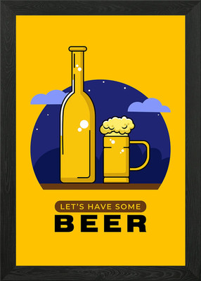 Lets Have Some Beer Gerahmtes Wandbild Poster Leinwanddruck Bild