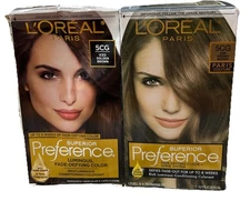 2 Pack~L’Oréal Paris Superior Preference 5CG Iced Golden Brown Hair Color Dye