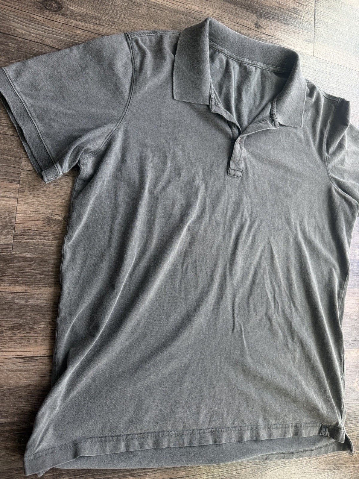 LEVI'S Originals 100% Soft Cotton Polo Shirt Mens XL Light Wash Gray thumbnail 10